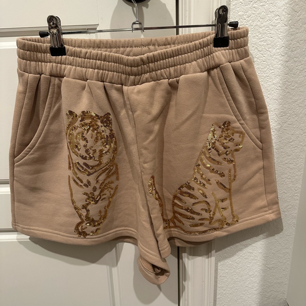 Queen of Sparkles Tiger Shorts